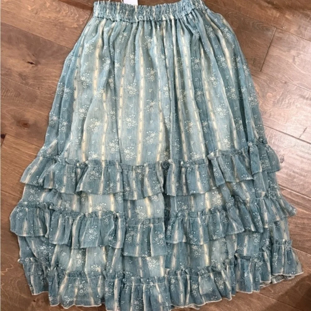 Free People Morning Mist Maxi SKIRT ONLY - New, without tag Sz L - Picture 2 of 5